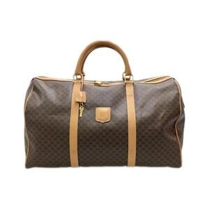 Celine Boston Macadam Shoulder Bag Tan